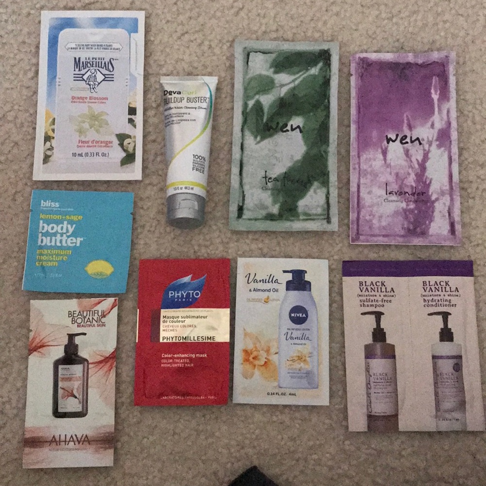Hair care and body care sampler lot